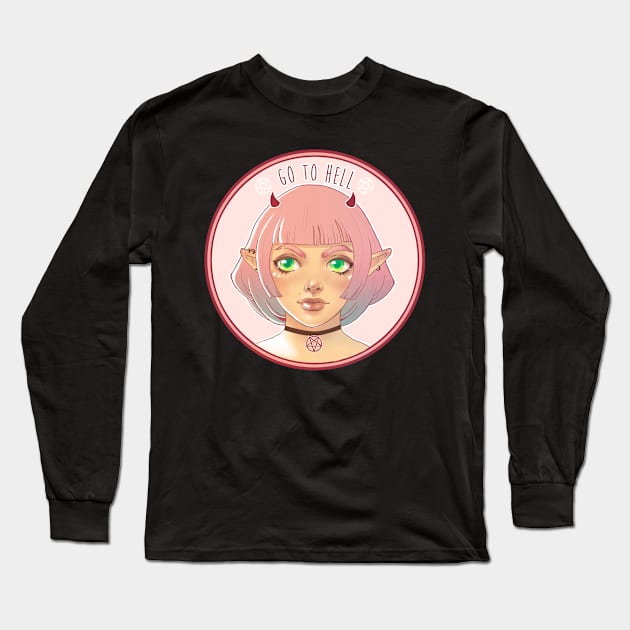 Go to hell Long Sleeve T-Shirt by Anhyra